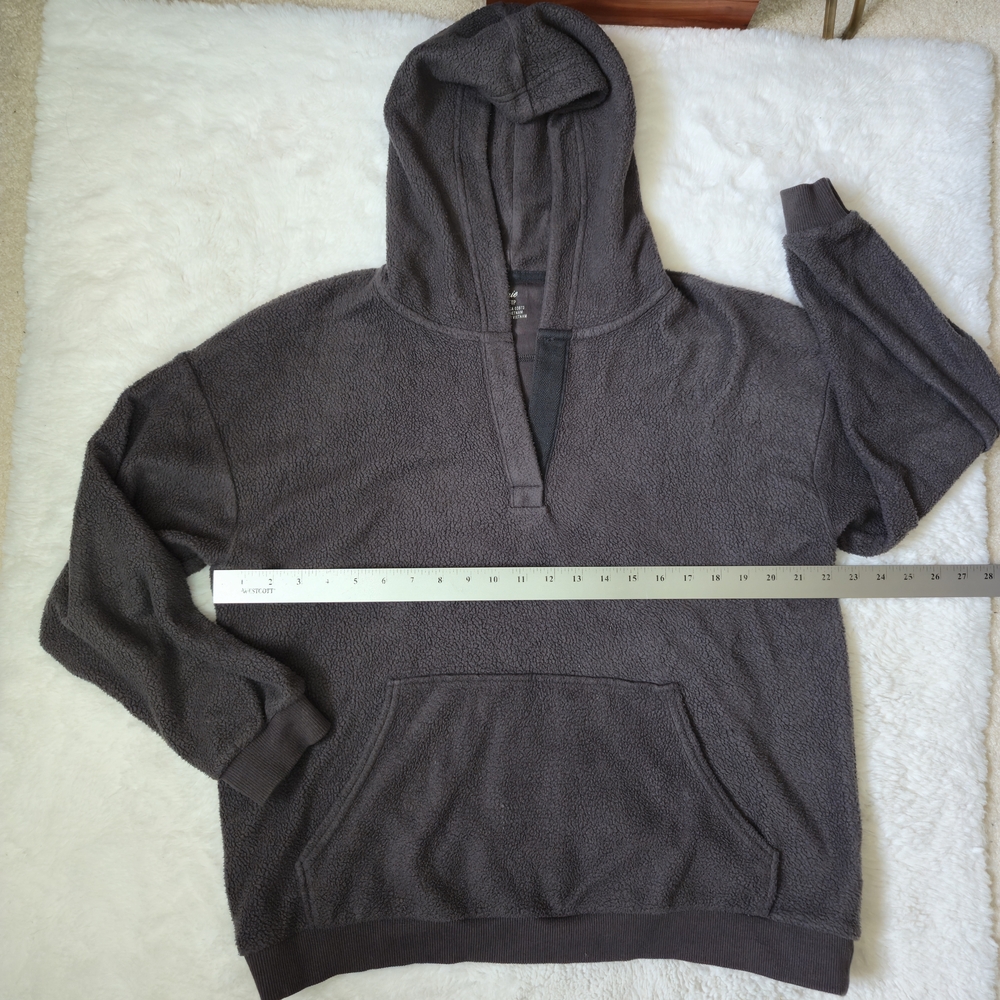 aerie Fleece Hoodie Charcoal